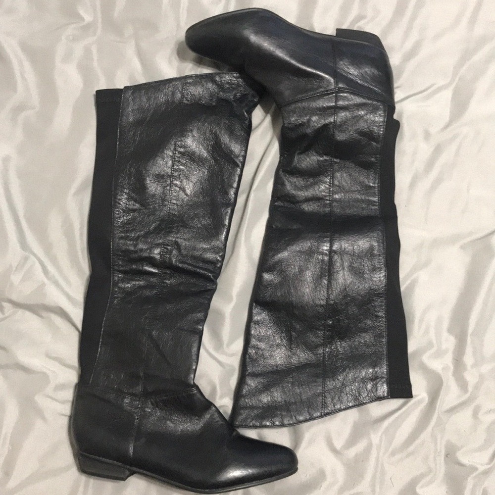 Over the knee leather Steve Madden boots
